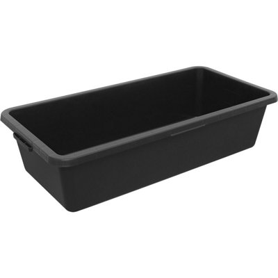 710 x 400 x 212mm Storage Container - BLACK 40L - Integral Handle Warehouse Bin