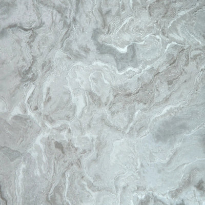 B&Q -  Sample Of Nakura Wallpaper In Grey And Silver With Silver Metallic