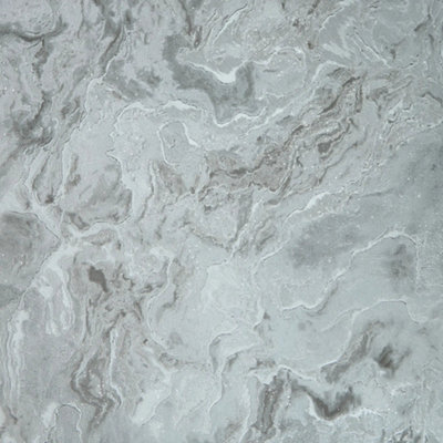 B&Q -  Sample Of Nakura Wallpaper In Grey With Silver Metallic
