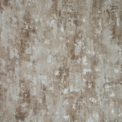 B&Q -  Sample Of Nagano Wallpaper In Brown With Silver Metallic