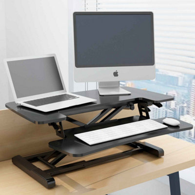 71cm Height Adjustable Standing Desk Converter Riser, 50cm Max Height ...