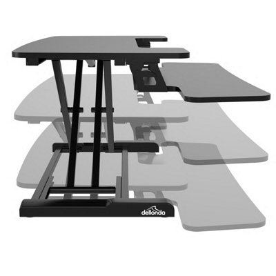 71cm Height Adjustable Standing Desk Converter Riser, 50cm Max Height ...