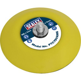 71mm Hook and Loop Backing Pad - M6 x 1mm Thread - Angle Grinder Backing Disc