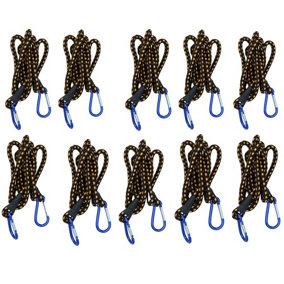 72 inch Bungee Strap with Aluminium Carabiners Hook Tie Down Fastener Holder 10pc