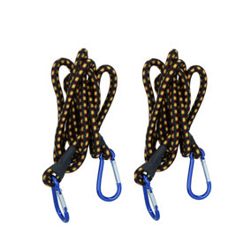 72 inch Bungee Strap with Aluminium Carabiners Hook Tie Down Fastener Holder 2pc