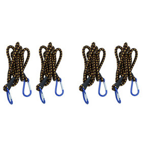 72 inch Bungee Strap with Aluminium Carabiners Hook Tie Down Fastener Holder 4pc