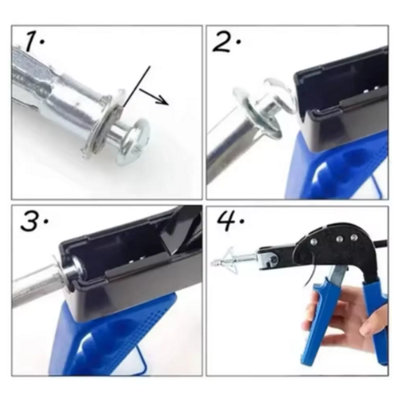 72 Pcs Heavy Duty Hand Riveter Set Drywall Fixing Tool Kit