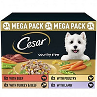 72 x 150g Cesar Classic Terrine Adult Dog Food Trays Mixed Selection