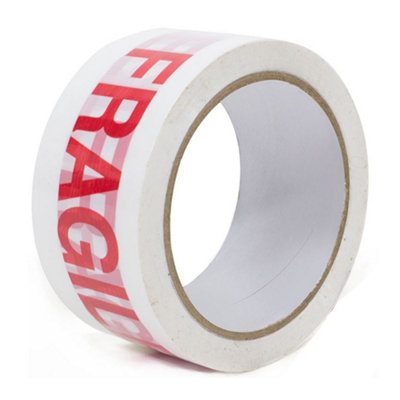72 x Strong Sticky 50mm x 66m Printed 'FRAGILE' Packaging Tape