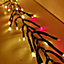 720 LED 9.3m Premier Christmas Outdoor Cluster Timer Lights Red & Vintage Gold