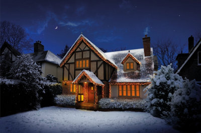 720 LED Christmas Cluster Lights Red Vintage Gold Multi Action