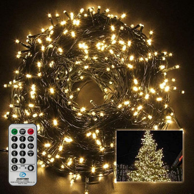 720 LED Outdoor Christmas Fairy Lights 29m Warm White Cluster String ...