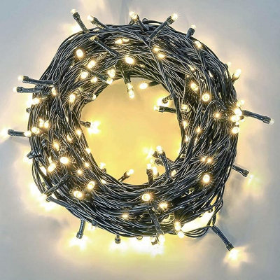 720 LED Outdoor Christmas Fairy Lights 29m Warm White Cluster String ...