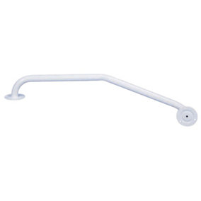 720mm White Curved Handrail - Ideal for Doorwars and Stairwells - Left Handed