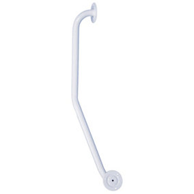 720mm White Curved Handrail - Ideal for Doorwars and Stairwells - Right Handed