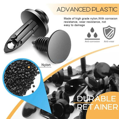 726PCS Car Body Plastic Auto Fasteners Push Trim Clips Pin Rivet Bumper ...