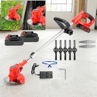 21V Cordless Grass Trimmer Garden Strimmer Edger Cutter With 2 Batteries from B&Q