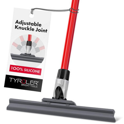 Tyroler Wet Room Floor Squeegee Heavy Duty 30 Cm Head 100% Silicone 4-Part 140 Cm Long Handle Bathroom & Shower Squeegees Ideal from B&Q