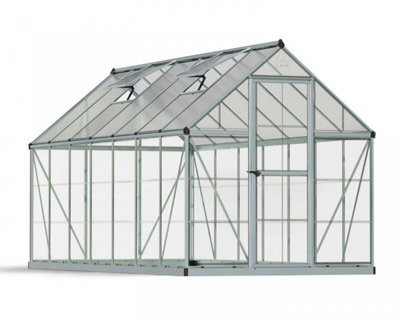 B&Q -  Greenhouse Hybrid 6 X 14PolycarbonateL426 X W185 X H208 CmSilver