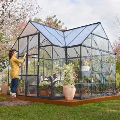 PalramCanopia Victory Dark Grey 12X10 Greenhouse from B&Q