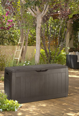 Keter Hollywood 270L Storage Box- Brown from B&Q