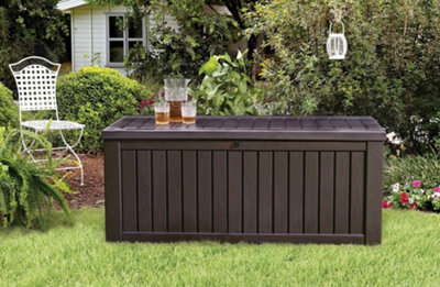 Keter Rockwood Grey Wood Effect Outdoor Storage Box 570L - Image 5
