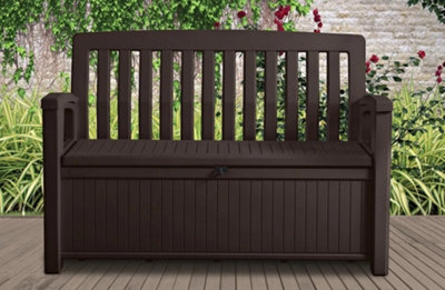 Keter Patio Garden Storage Bench Brown from B&Q