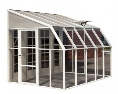 Canopia by Palram Lean To Greenhouse Sun Room Clear 8X10Polycarbonate/acrylicL322 X W257 X H266 Cm from B&Q