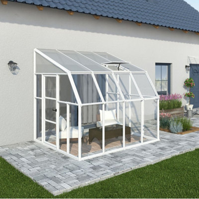 Palram - Canopia Rion 8X8 Ft With Single Door Pent Plastic Sun Room (H)2660mm X (W)2580mm-35736
