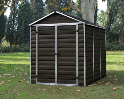 Palram-Canopia Skylight Polycarbonate Shed 6X8 In Brown