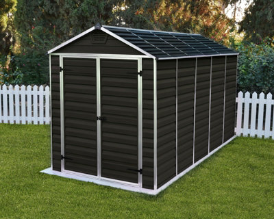 Palram-Canopia Skylight Polycarbonate Shed 6X12 In Brown