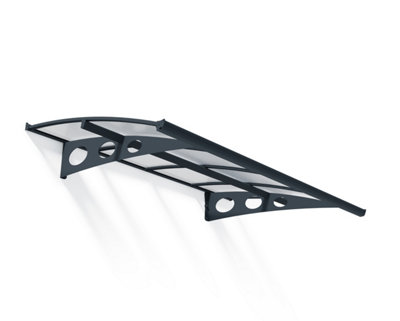 B&Q -  Herald 2230 Grey Door Canopy(H)33Cm (W)223.5Cm (D)13.9Cm
