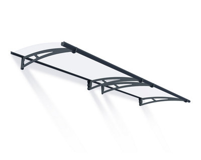 B&Q -  Aquila 3000 Grey Door Canopy(H)17.5Cm (W)302Cm (D)91.5Cm