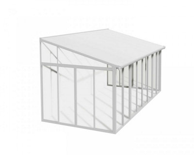Canopia By Palram Lean To Greenhouse Sanremo Veranda 3X5.46 - Polycarbonate/Acrylic - L556 X W300 X H310 - White