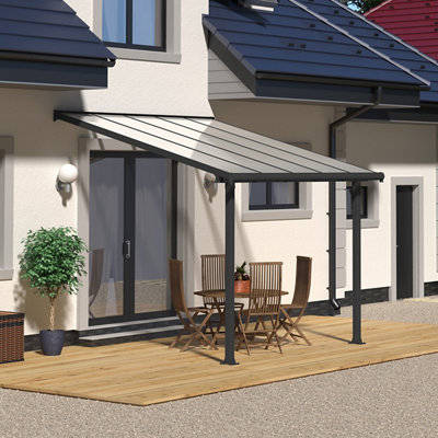 B&Q -  Olympia Grey Patio Cover (H)3.05M (W)2.95M