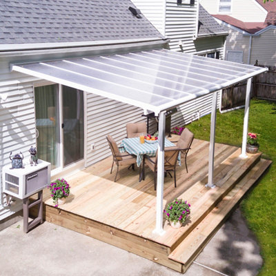 B&Q -  Olympia White Patio Cover (H)3.05M (W)2.95M