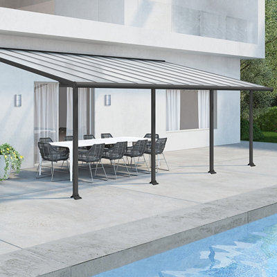 B&Q -  Olympia Grey Patio Cover (H)3.05M (W)2.95M (D)7.3M