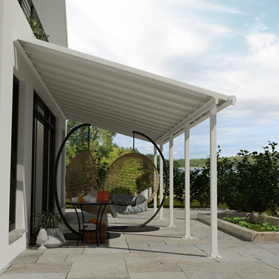 B&Q -  Olympia White Patio Cover (H)3.05M (W)2.95M