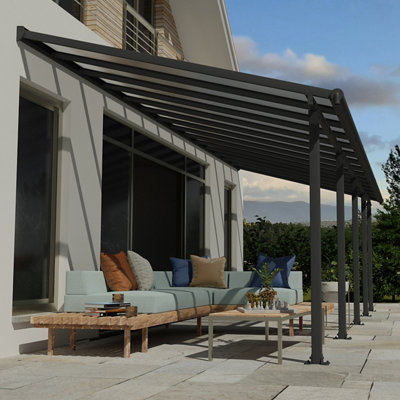B&Q -  Olympia Grey Patio Cover (H)3.05M (W)2.95M
