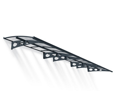 B&Q -  Herald 6690 Grey Door Canopy(H)33Cm (W)670.5Cm (D)13.9Cm