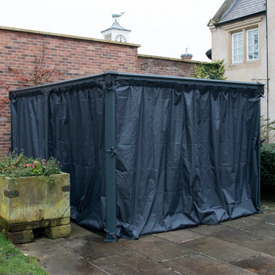 B&Q -  Grey Gazebo CurtainPack Of 4 (L)2.17M (W)4.65M For Martinique 5000 & Milano 4300