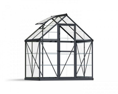 B&Q -  Greenhouse Harmony 6 X 4PolycarbonateL126 X W185 X H208 CmGrey