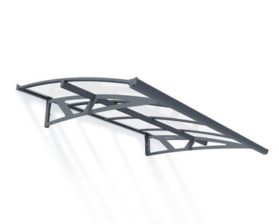 Canopia By Palram Amsterdam 2230 Grey Door Canopy(H)33Cm (W)223.5Cm (D)13.9Cm from B&Q