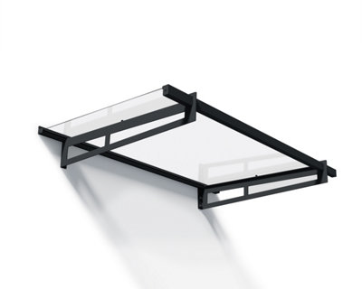 Canopia By Palram Bremen 1500 Grey Door Canopy(H)18.7Cm (W)150Cm (D)93.5Cm from B&Q