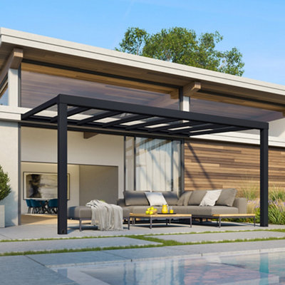 PalramCanopia Stockholm Grey Patio Cover (H)3.4M (W)5.2M from B&Q