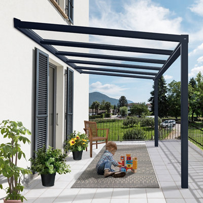 PalramCanopia Stockholm Grey Patio Cover (H)3.4M (W)3.7M from B&Q
