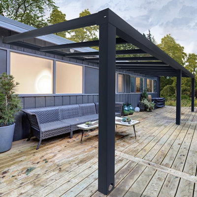 PalramCanopia Stockholm Grey Patio Cover (H)3.4M (W)7.4M from B&Q