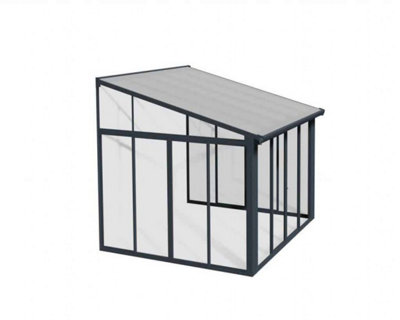 Palram Canopia Grey 10' X 10' Sanremo Lean-To Conservatory (3.05M X 3.05M) - Image 5