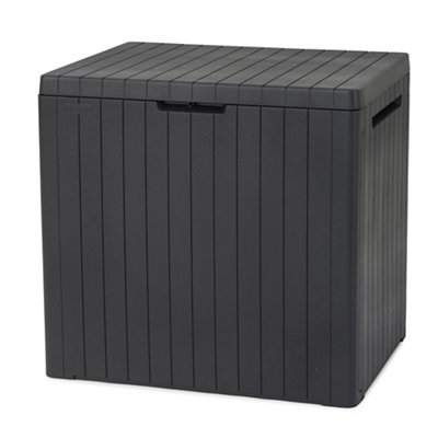 Keter City Box 113L Polypropylene Garden StorageGraphite from B&Q