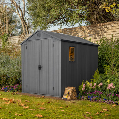 B&Q -  6X8 Ft Apex Resin 2 Door Shed With Floor & 1 Window